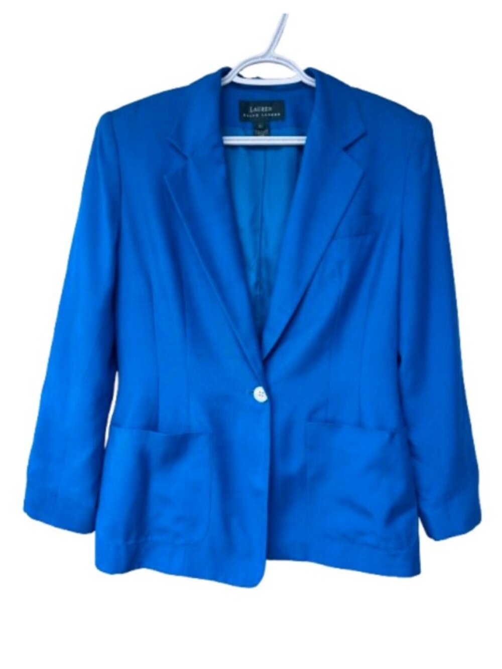 Lauren Ralph Lauren single breasted blazer teal blue women's size 10